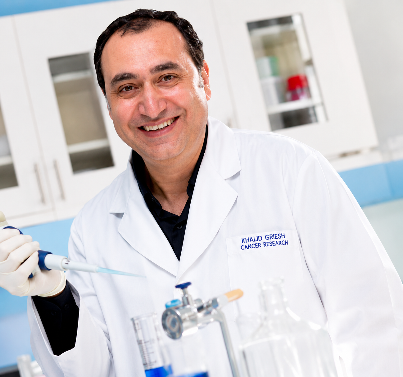 Dr. Khaled Greish in the laboratory